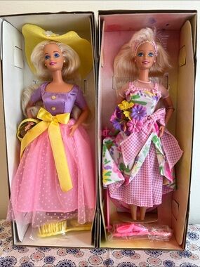 Barbie Spring Blossom and Spring Petals Duo - Pink, Yellow & Lavender Outfits